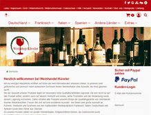 Tablet Screenshot of kueveler-weinshop.de